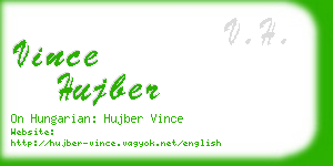 vince hujber business card